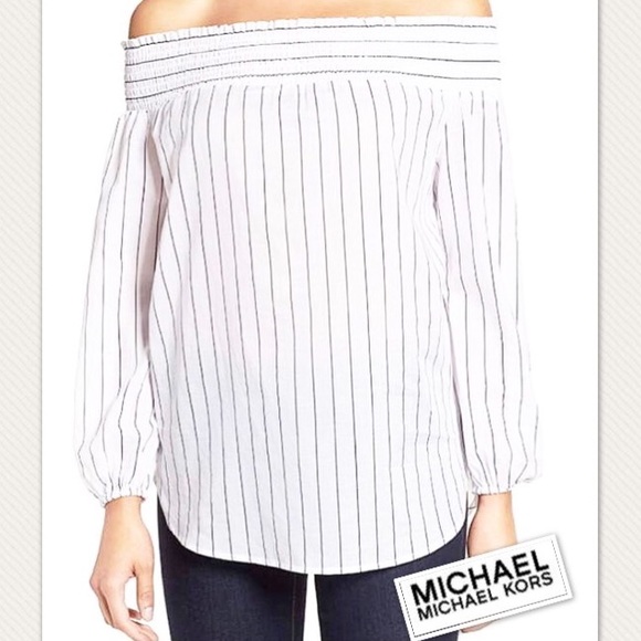 michael kors off the shoulder top